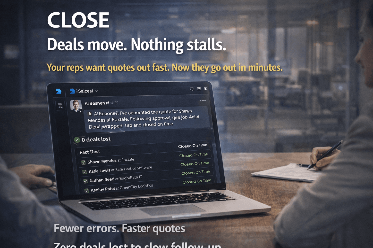 CLOSE - Deals move. Nothing stalls.